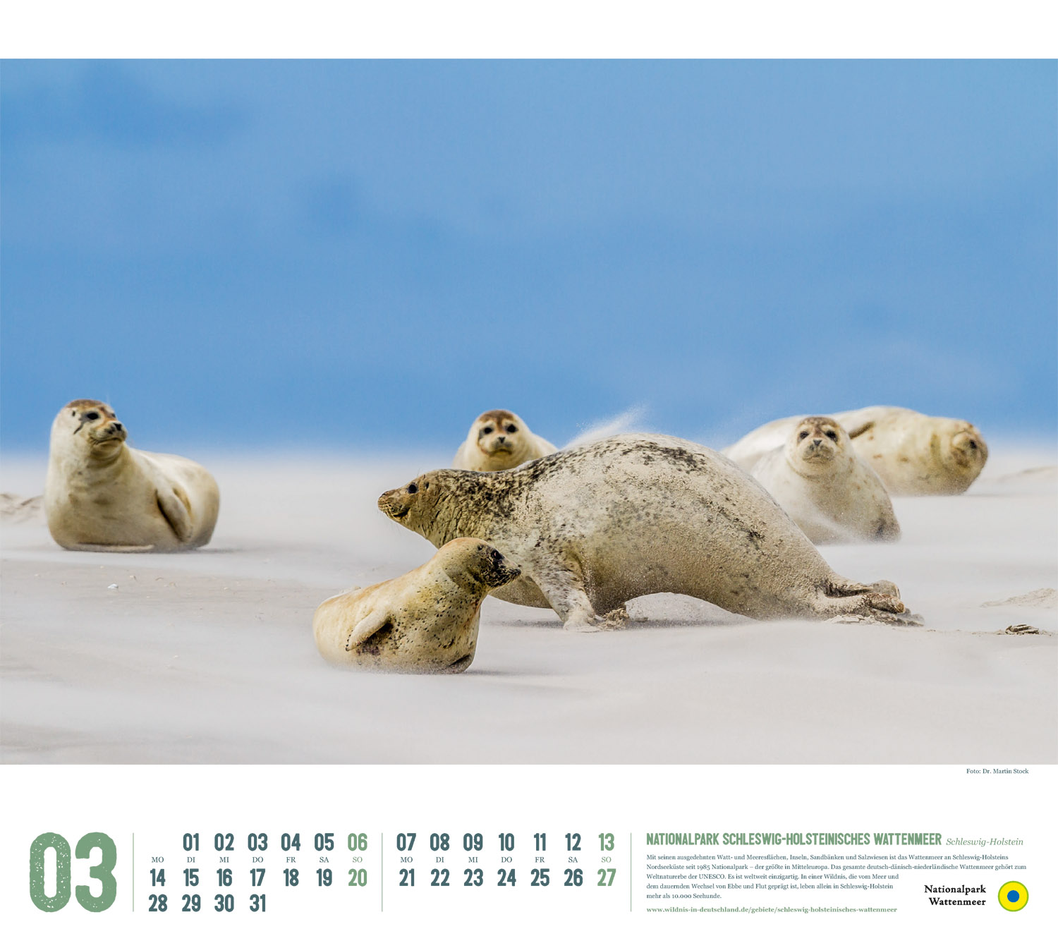 Kalender 2022 "Wildes Deutschland": Schleswig-Holsteinisches Wattenmeer