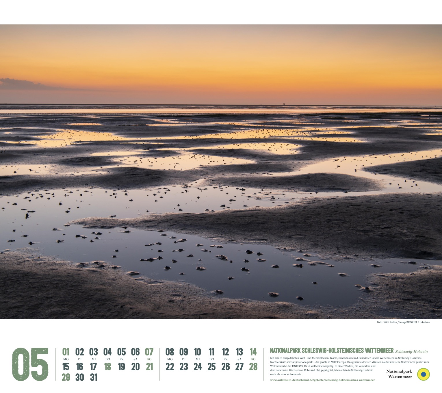 Kalender 2023 "Wildes Deutschland": Nationalpark Schleswig-Holsteinisches Wattenmeer