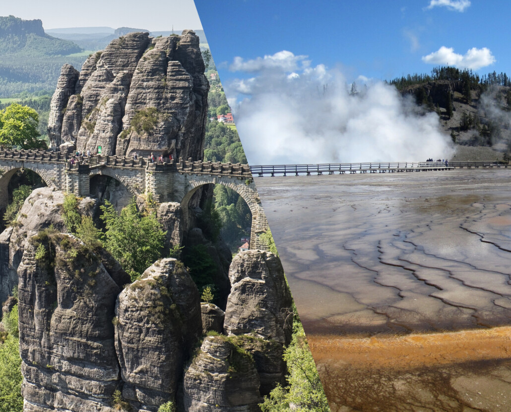 Bastei Nationalpark Sächsische Schweiz, Yellowstone National Park